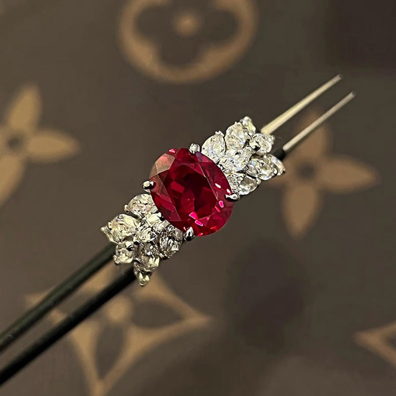 Faux ruby ring for women