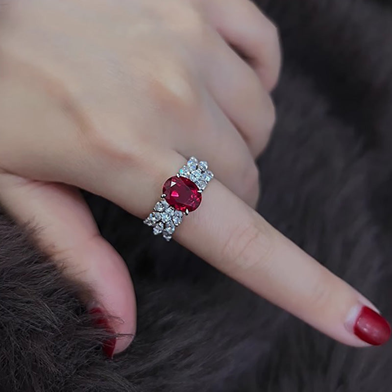 Faux ruby ring for women