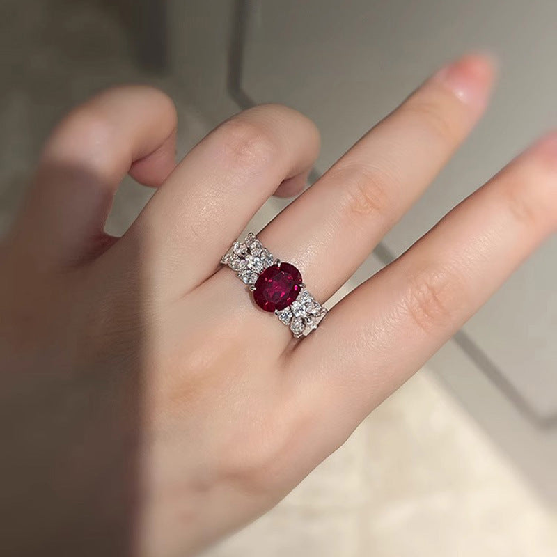 Faux ruby ring for women