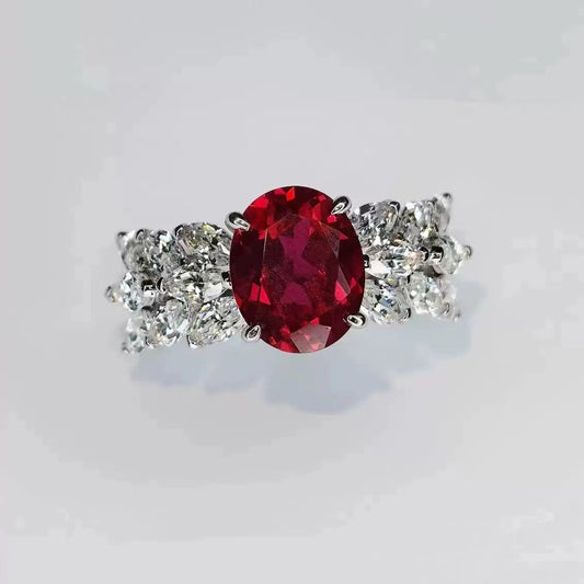 Faux ruby ring for women