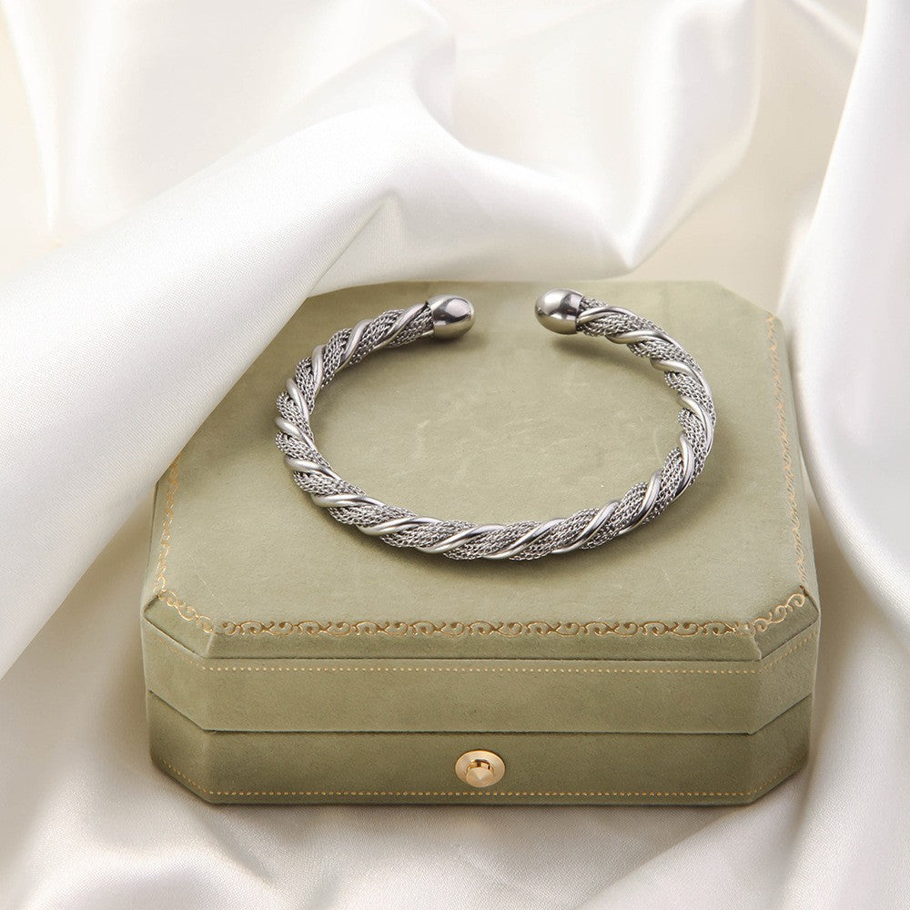 Braided Twist Open Bracelet