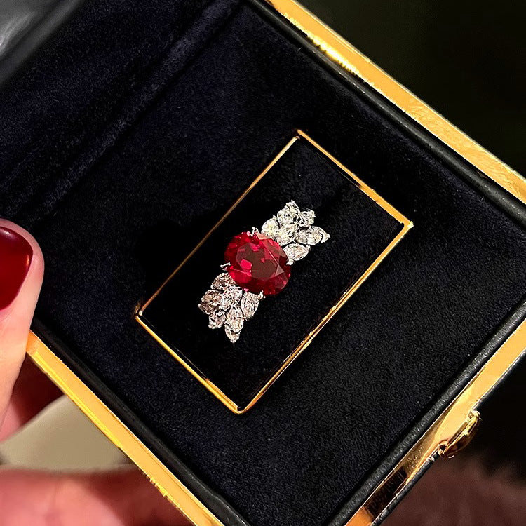 Faux ruby ring for women